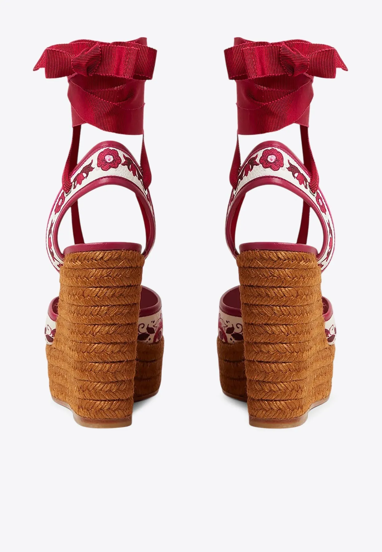 130 Printed Brocade Wedge Pumps