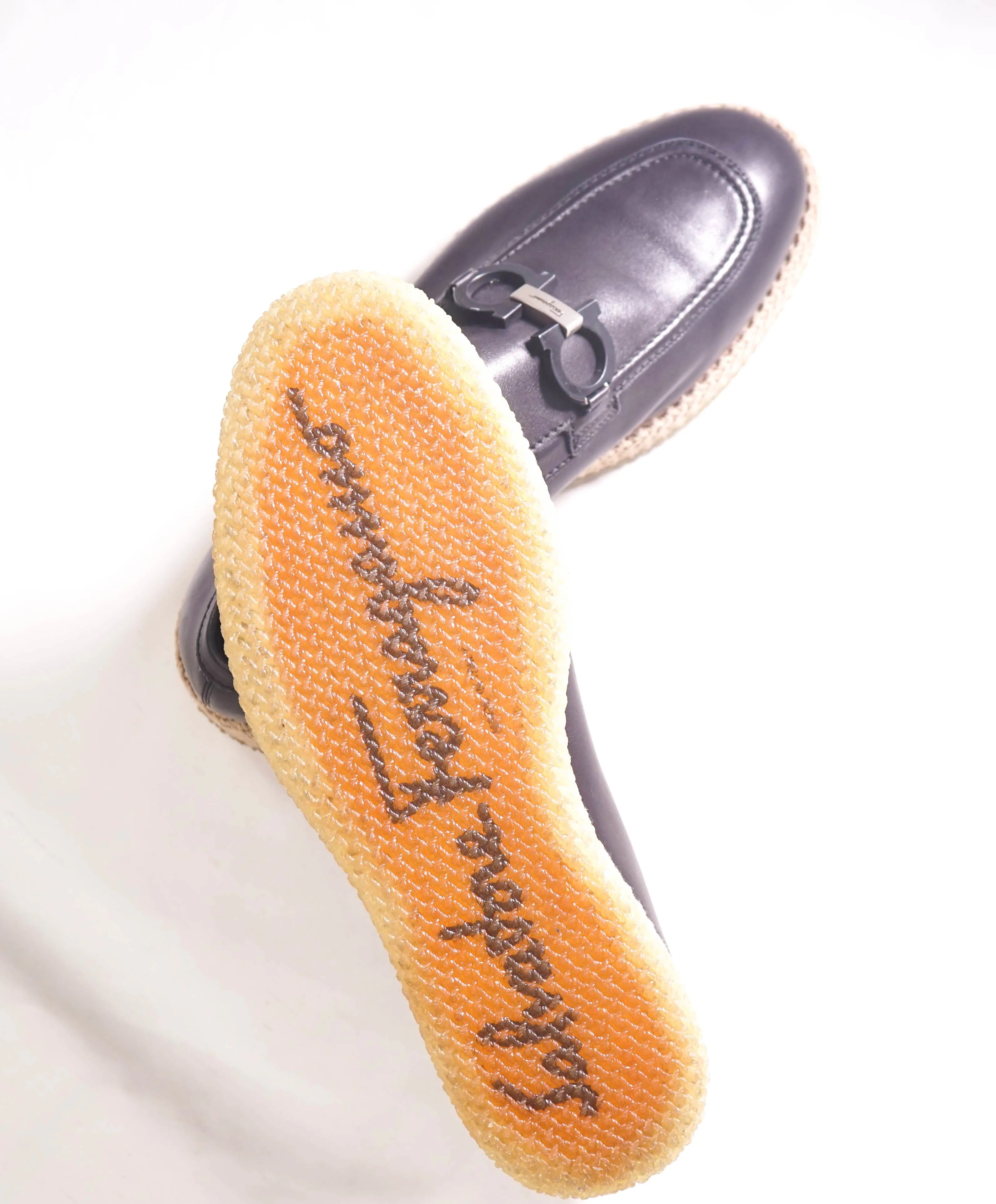 $895 SALVATORE FERRAGAMO - *ARINOS* Black Espadrille Woven Summer Loafer/Sneaker - 10 M US