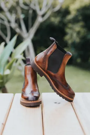 Abril Chelsea & Oxford Boots - Brownie Leather
