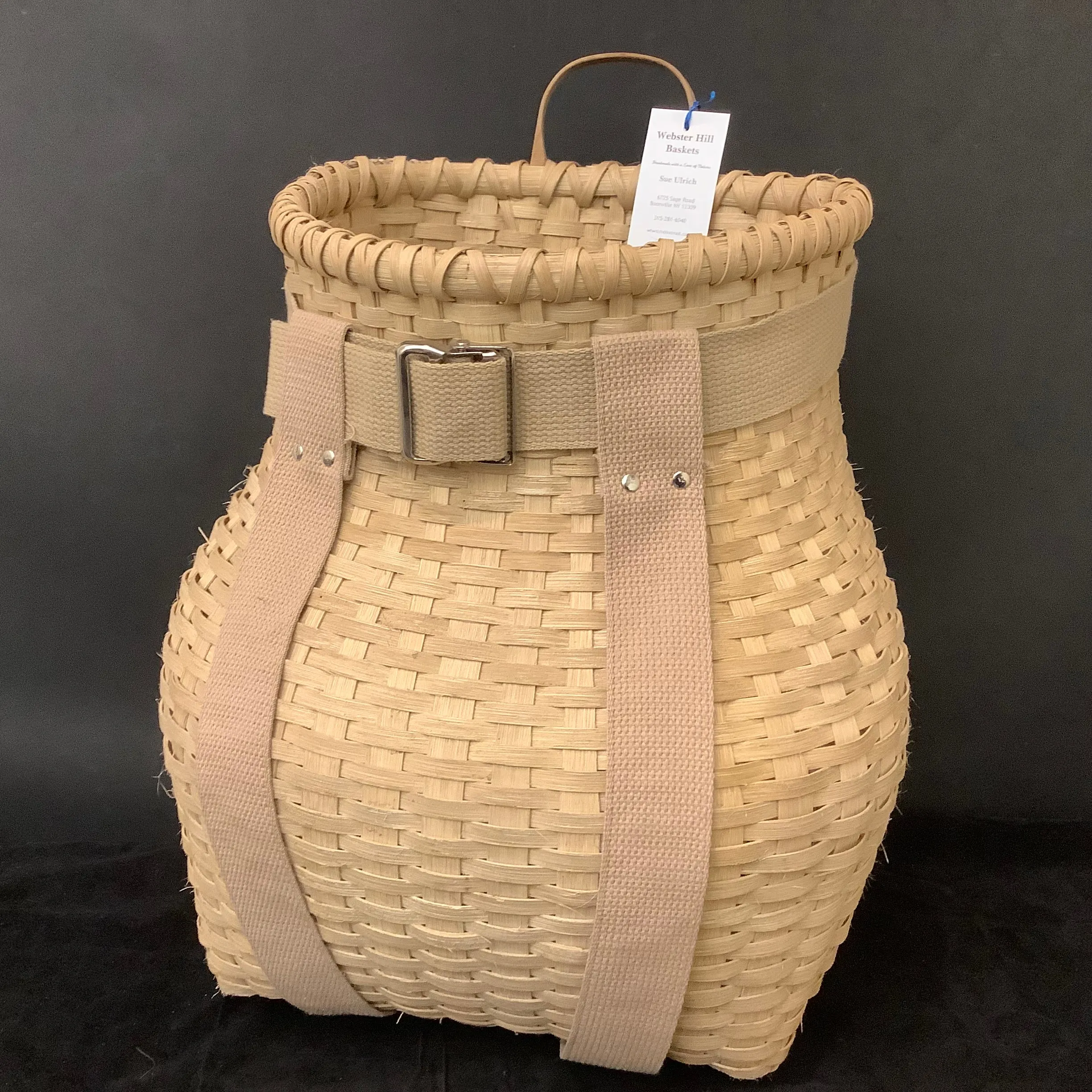Adirondack Pack Basket with Woven Straps