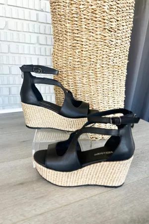 Antelope Hartlynn Black Strappy Wedge