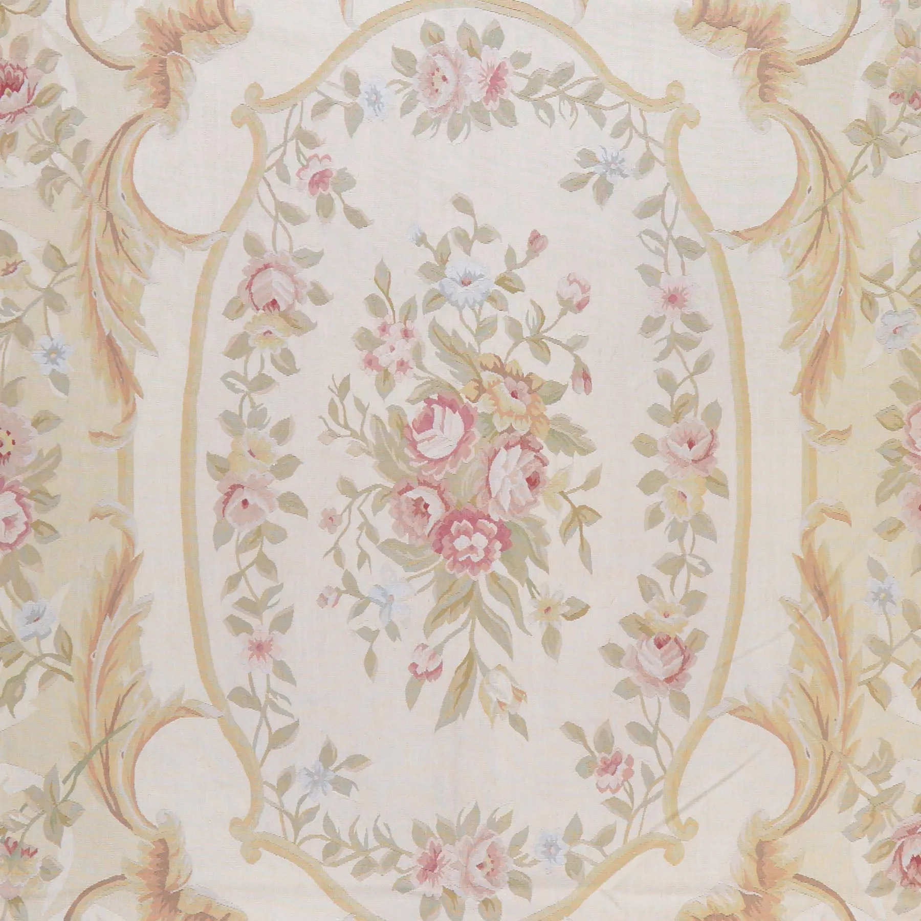 Aubusson Design Needlepoint Handmade Wool Area Rug (Size 10.0 X 14.0) Cwral-7080