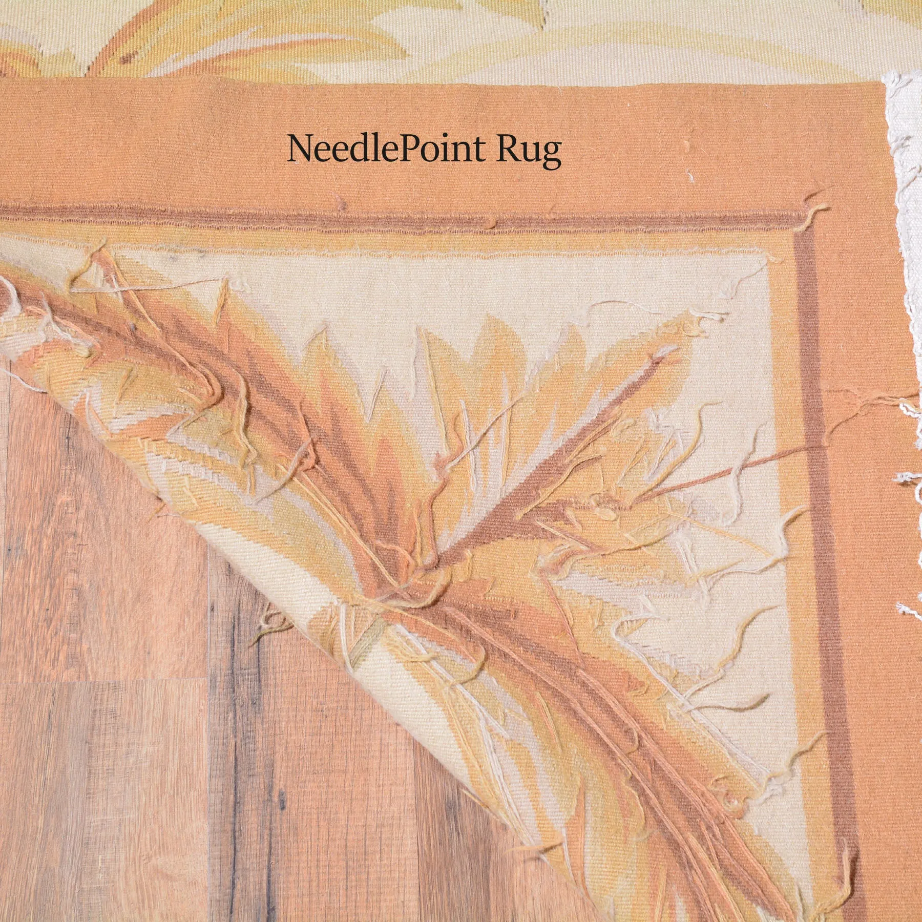 Aubusson Design Needlepoint Handmade Wool Area Rug (Size 10.0 X 14.0) Cwral-7080
