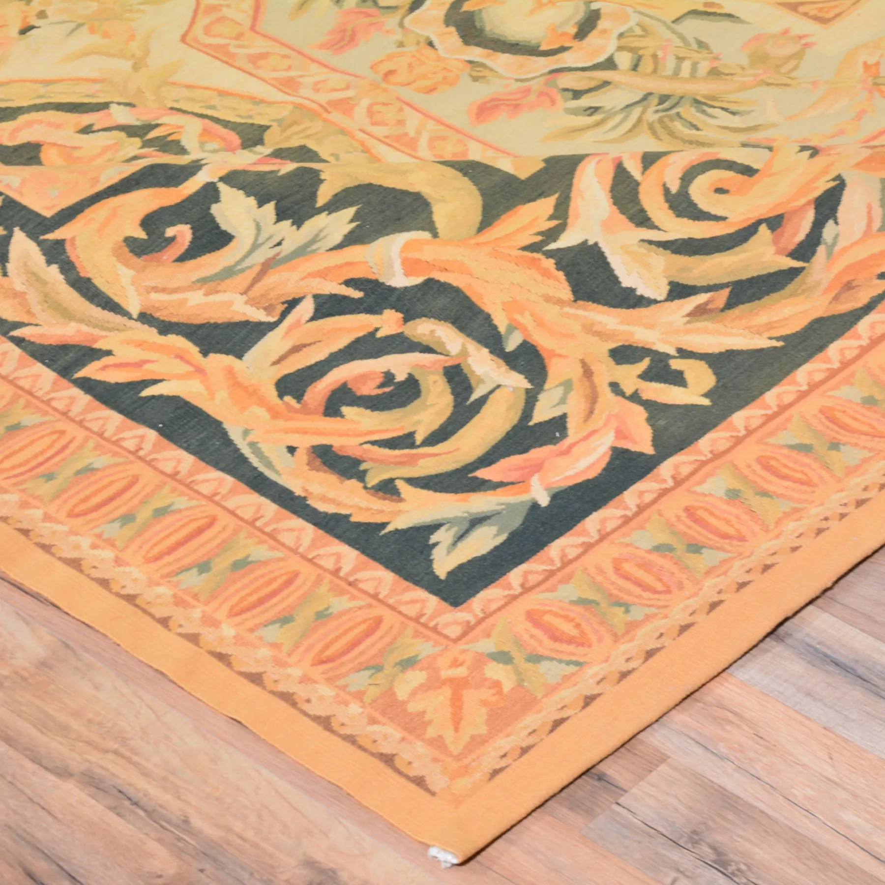 Aubusson Needlepoint Handmade Wool Area Rug (Size 7.0 X 10.0) Cwral-7077