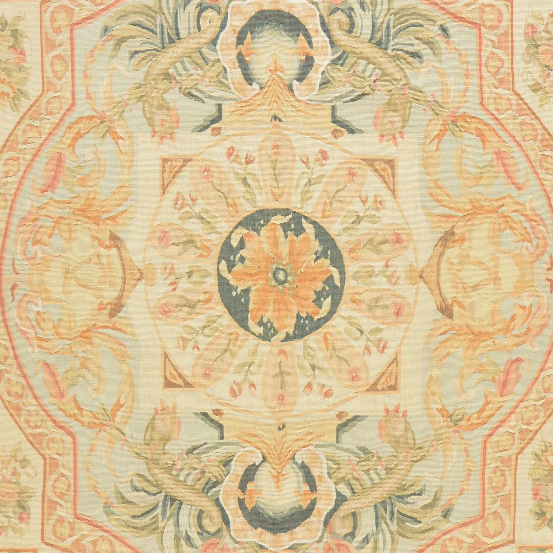 Aubusson Needlepoint Handmade Wool Area Rug (Size 7.0 X 10.0) Cwral-7077