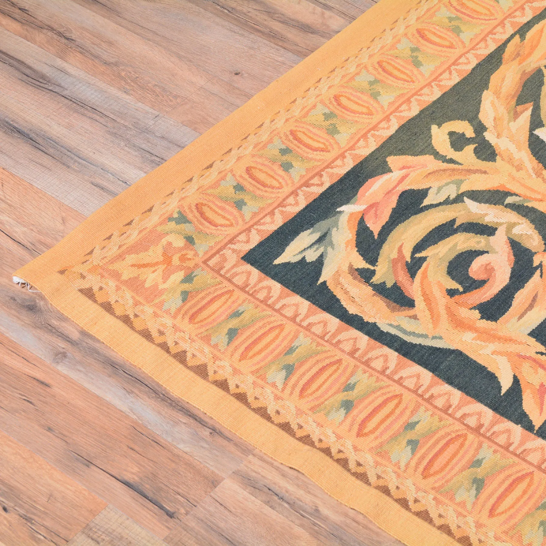 Aubusson Needlepoint Handmade Wool Area Rug (Size 7.0 X 10.0) Cwral-7077