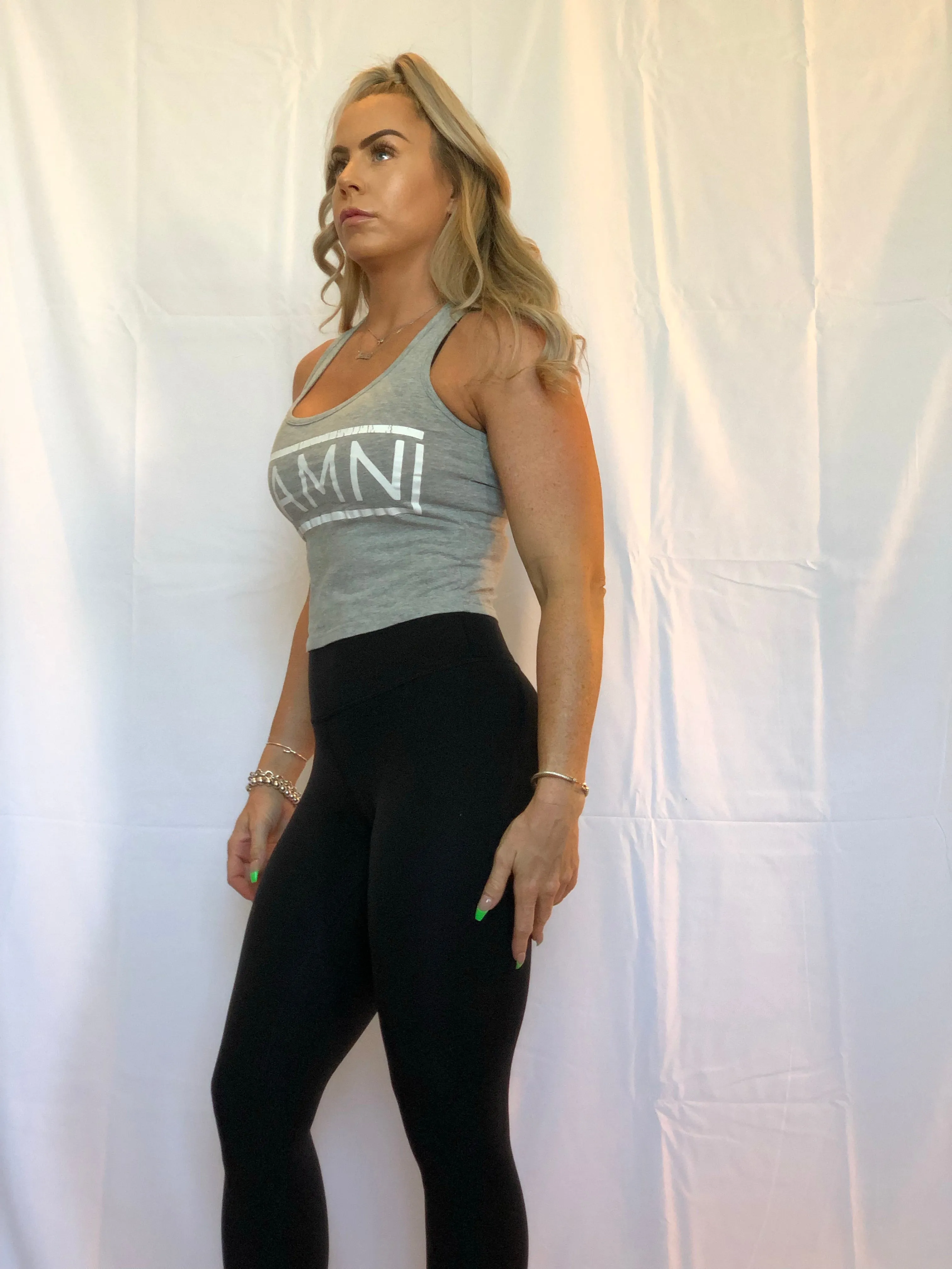 BAMN Grey Crop Top Tank