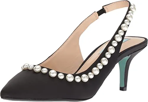 Blue by Betsey Johnson Women's SB-ISA Pump, Black Satin, 5 M US
