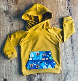Blue Dinosaurs Hoodie - Age 1