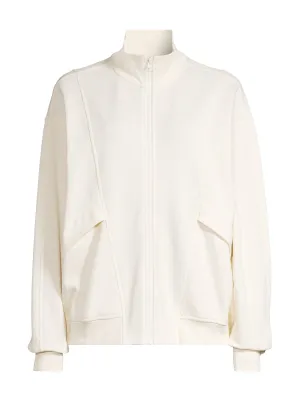 Bluza treningowa damska CASALL Comfy Full Zip Sweater biały