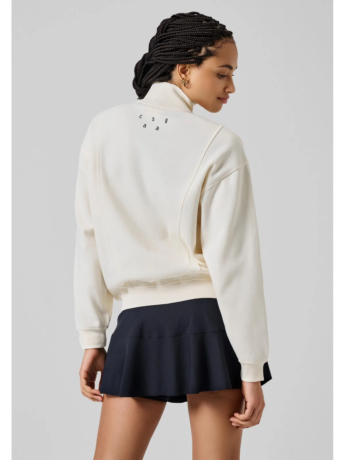Bluza treningowa damska CASALL Comfy Full Zip Sweater biały