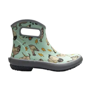 Bogs Women's Patch Ankle Chickens Garden Rain Boots - Aqua