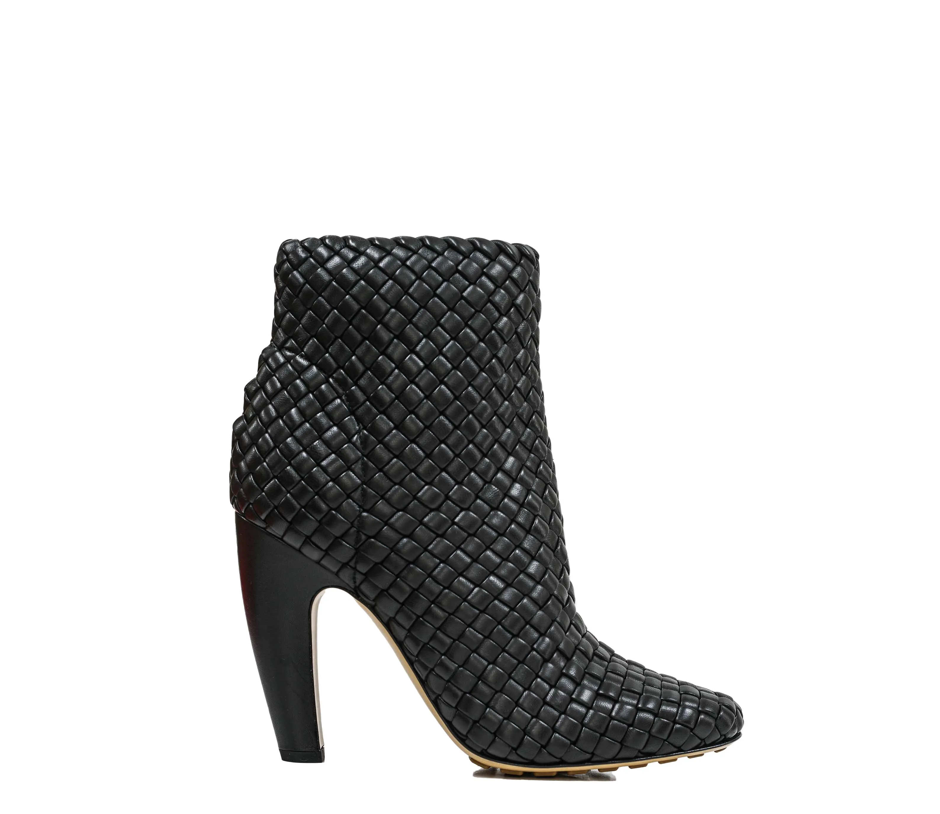 Bottega Veneta Women's Black Leather Woven Boot 716171 - 39 Last pair 50% off