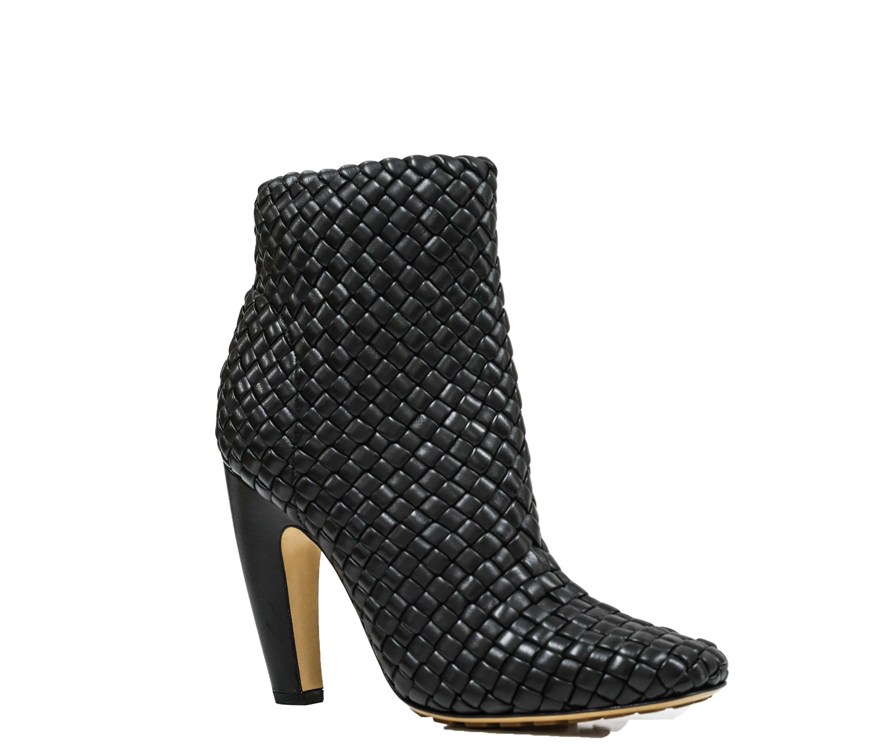 Bottega Veneta Women's Black Leather Woven Boot 716171 - 39 Last pair 50% off