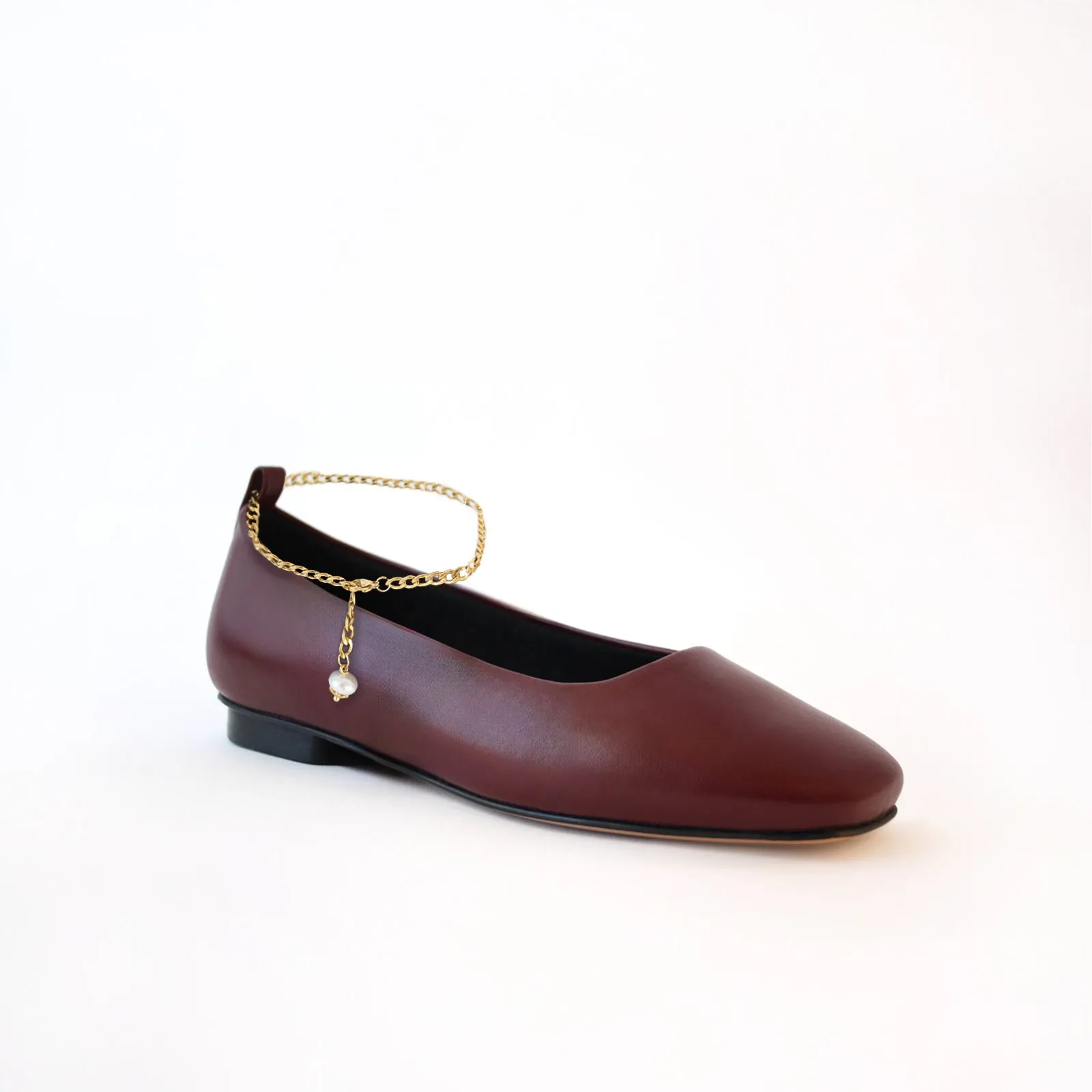 Burgundy Ballet Swap Golden Anklets