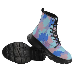 Camo-Flash Mens Leather Chunky Boots