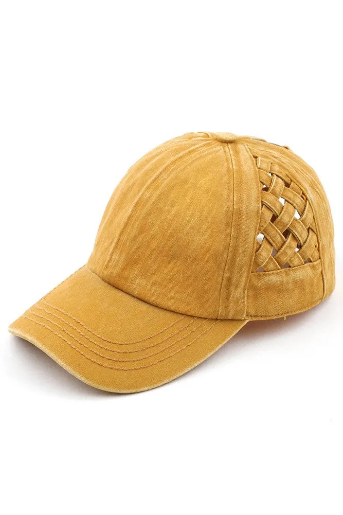 CC Woven Criss Cross Pony Cap