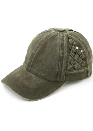 CC Woven Criss Cross Pony Cap