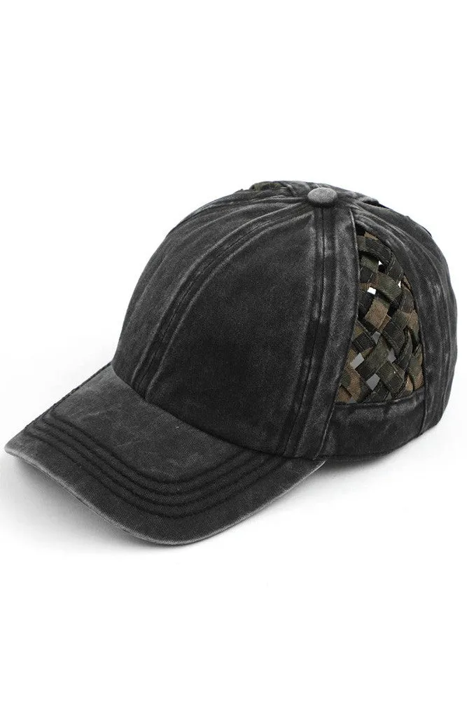 CC Woven Criss Cross Pony Cap