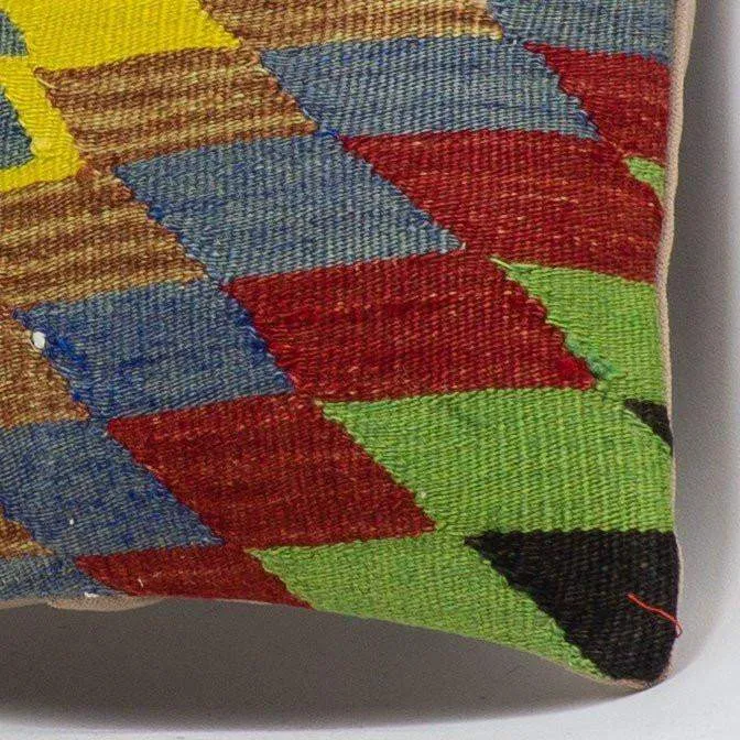 Chevron Multi Color Kilim Pillow Cover 16x16 3696