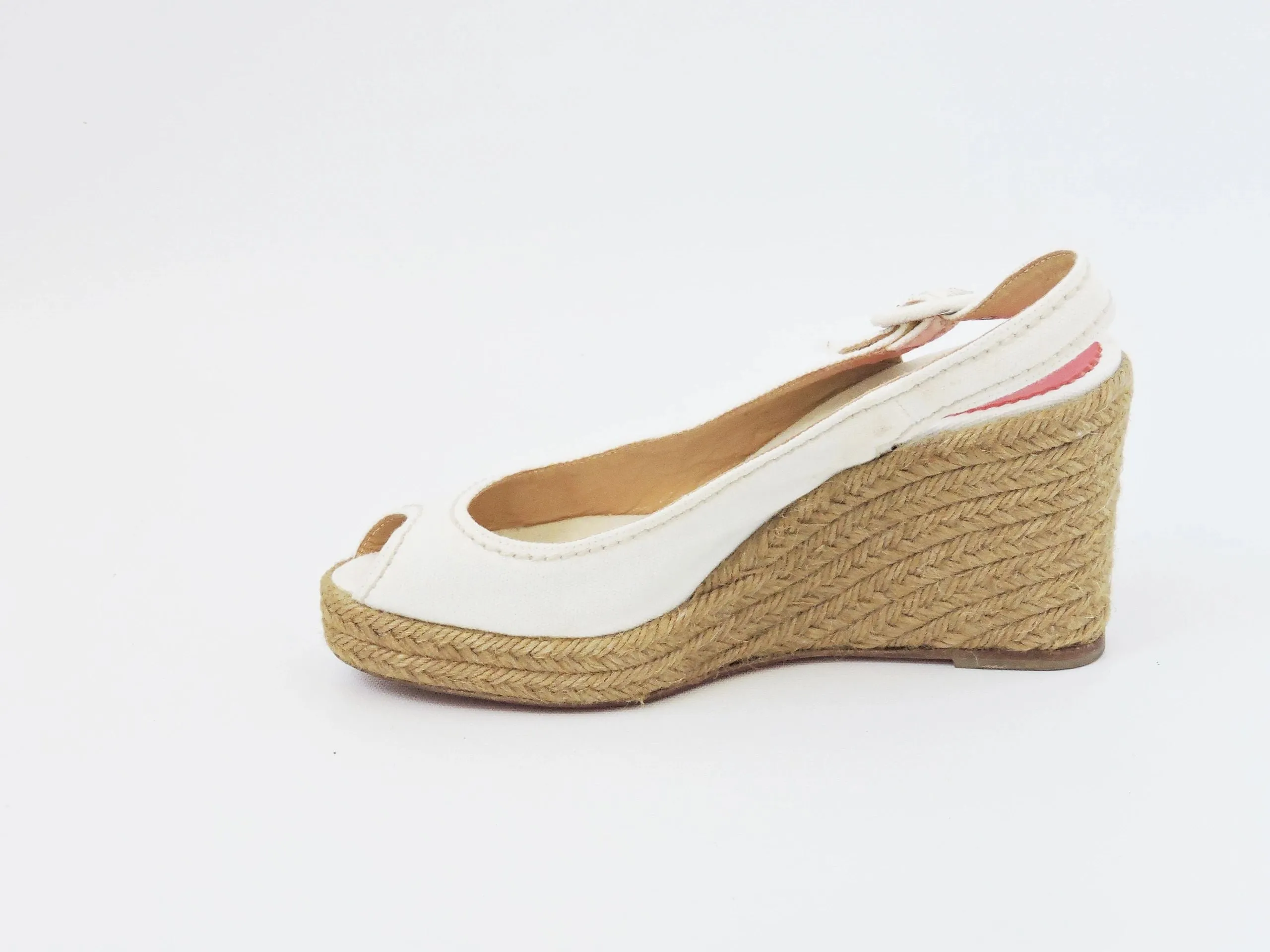 Christian Louboutin Menorca Espadrille Wedge Sandal Size 36 It (6 Us)