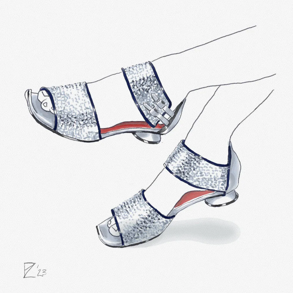 Cleopatra - Silver/navy