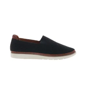 Cobb Hill Camryn CJ0718 Womens Black Canvas Loafer Flats Shoes