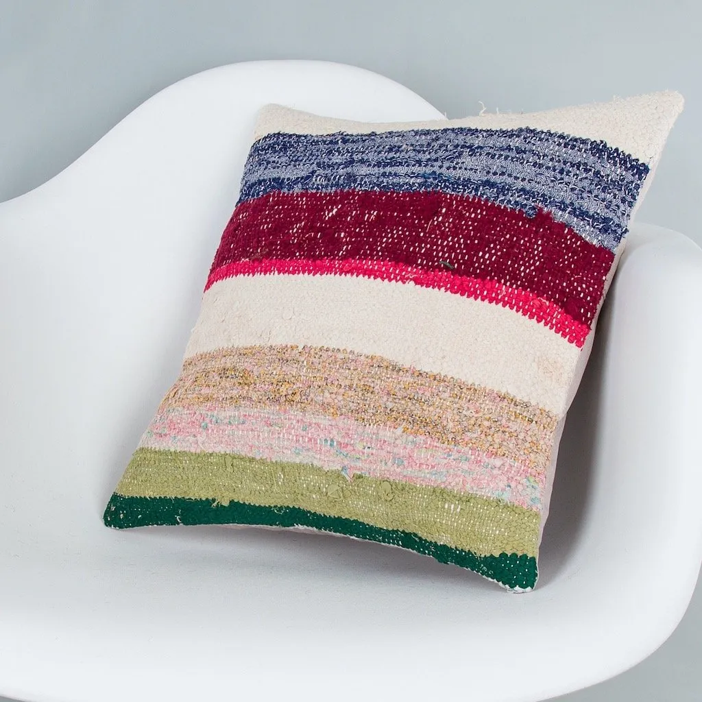 Contemporary Multiple Color Kilim Pillow Cover 16x16 7466