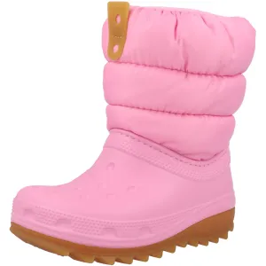 Crocs Kids Classic Neo Puff Pink Tweed Boot