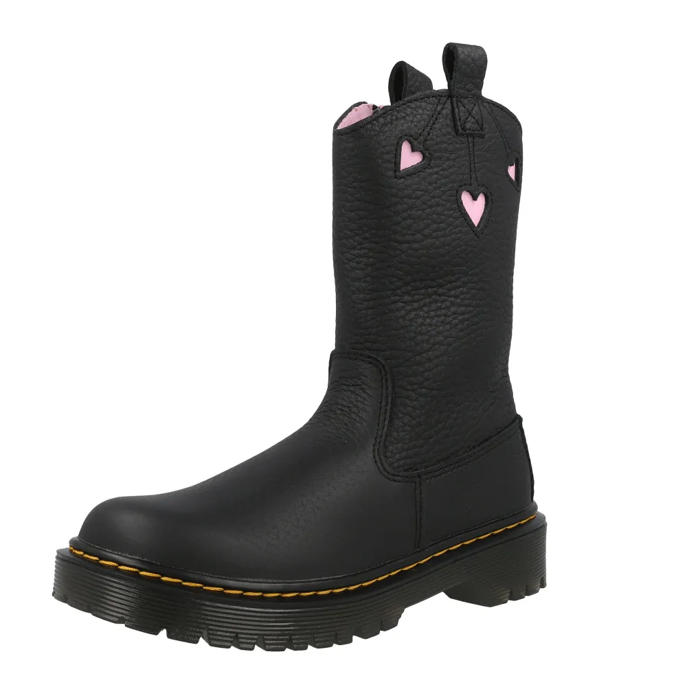 Dr Martens Bex Heart Black Pull-On Boots