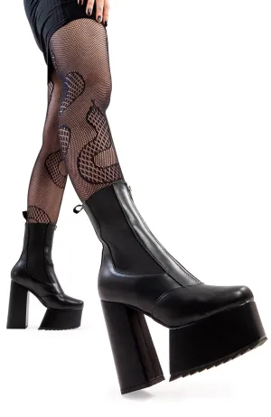Drop Out Platform Ankle Boots