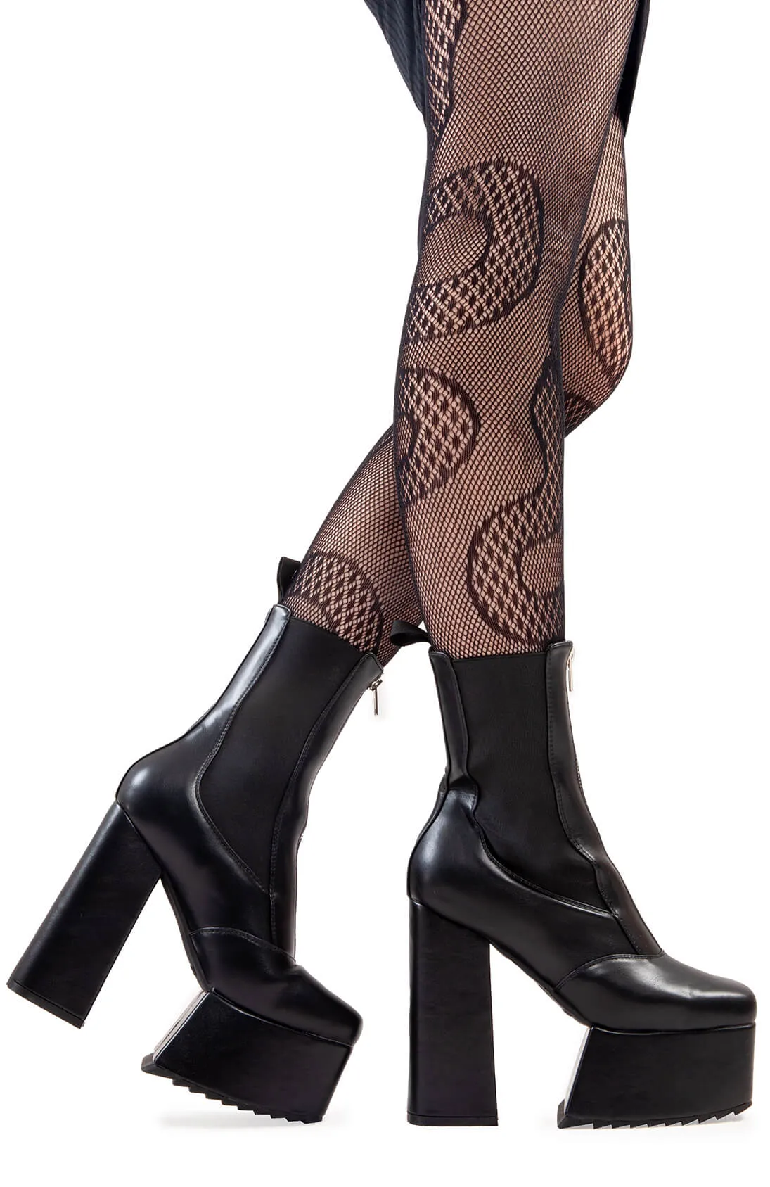 Drop Out Platform Ankle Boots