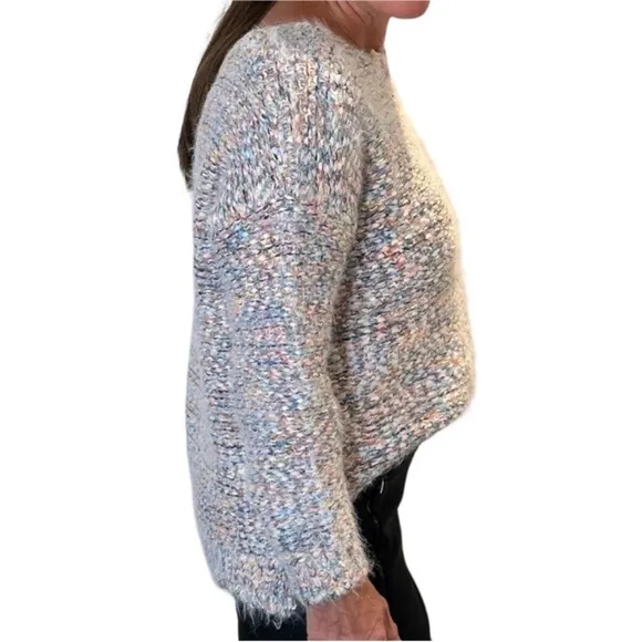 EASEL Multi pastel fuzzy sweater S/M
