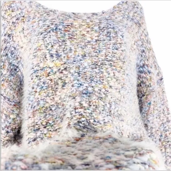 EASEL Multi pastel fuzzy sweater S/M