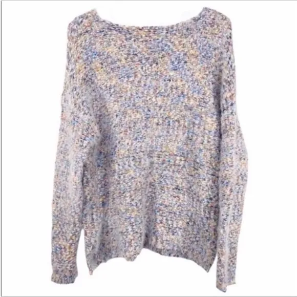 EASEL Multi pastel fuzzy sweater S/M