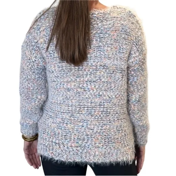 EASEL Multi pastel fuzzy sweater S/M