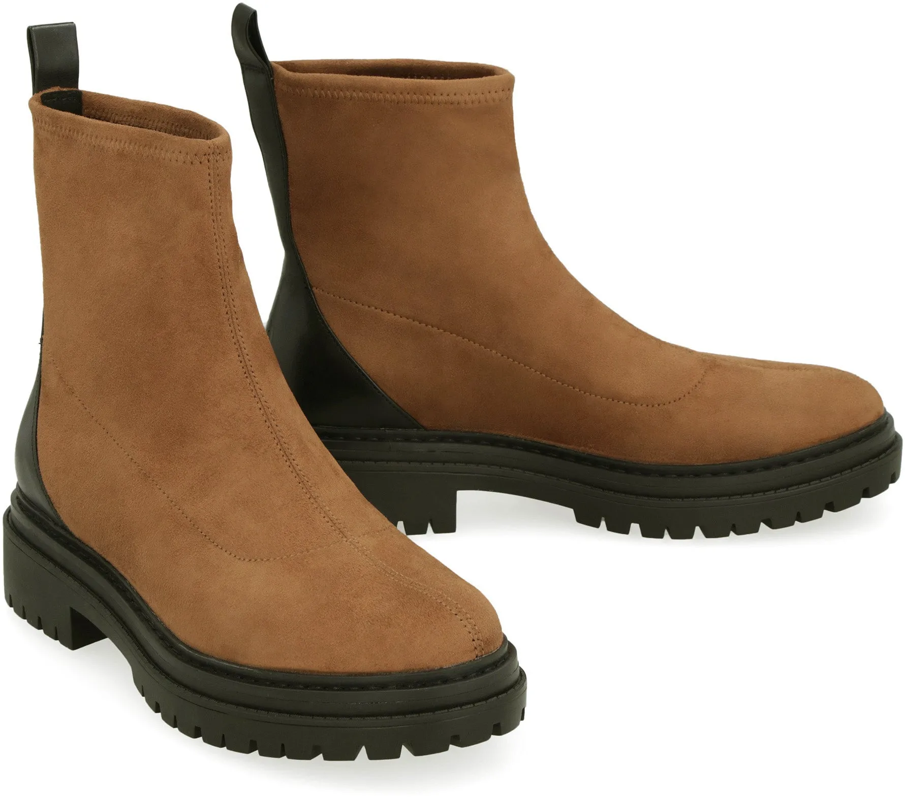 Eco-suede ankle boots