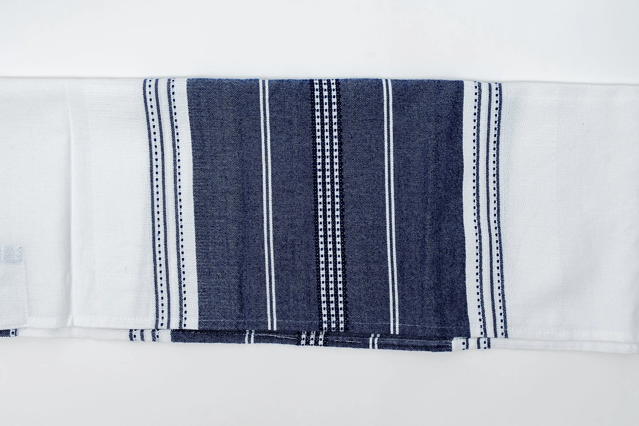 Elia - Cotton Tallit - Blue on White