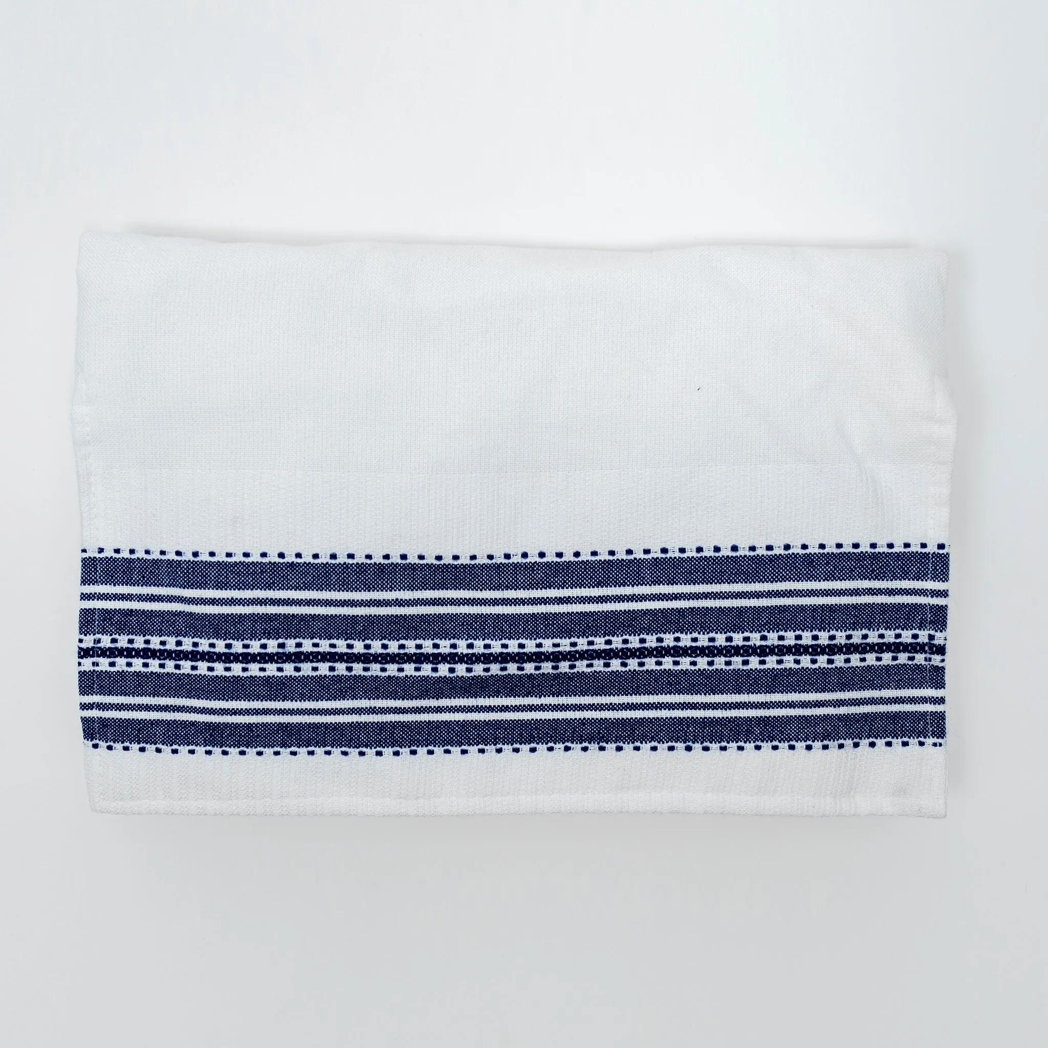 Elia - Cotton Tallit - Blue on White