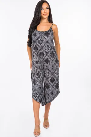 Emilia Bandana Print Jumpsuit