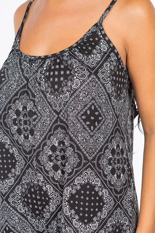 Emilia Bandana Print Jumpsuit