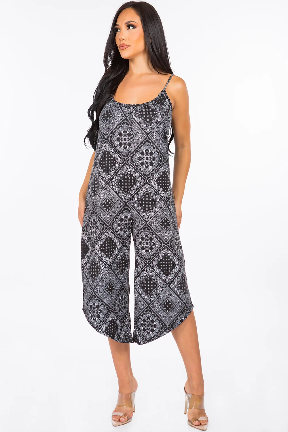 Emilia Bandana Print Jumpsuit