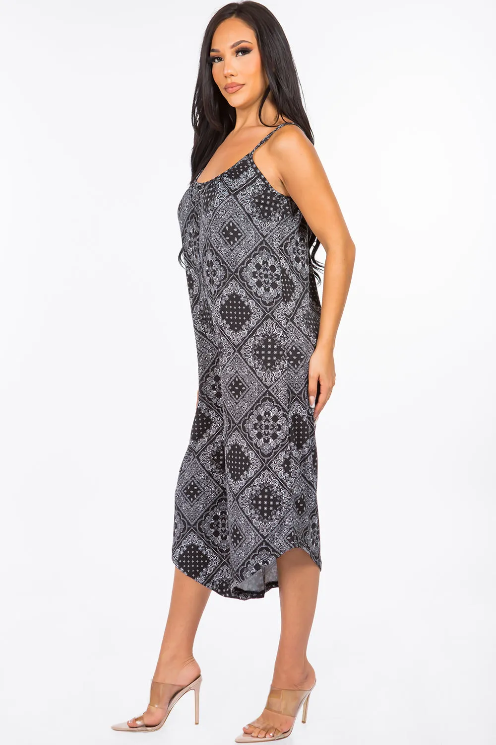 Emilia Bandana Print Jumpsuit