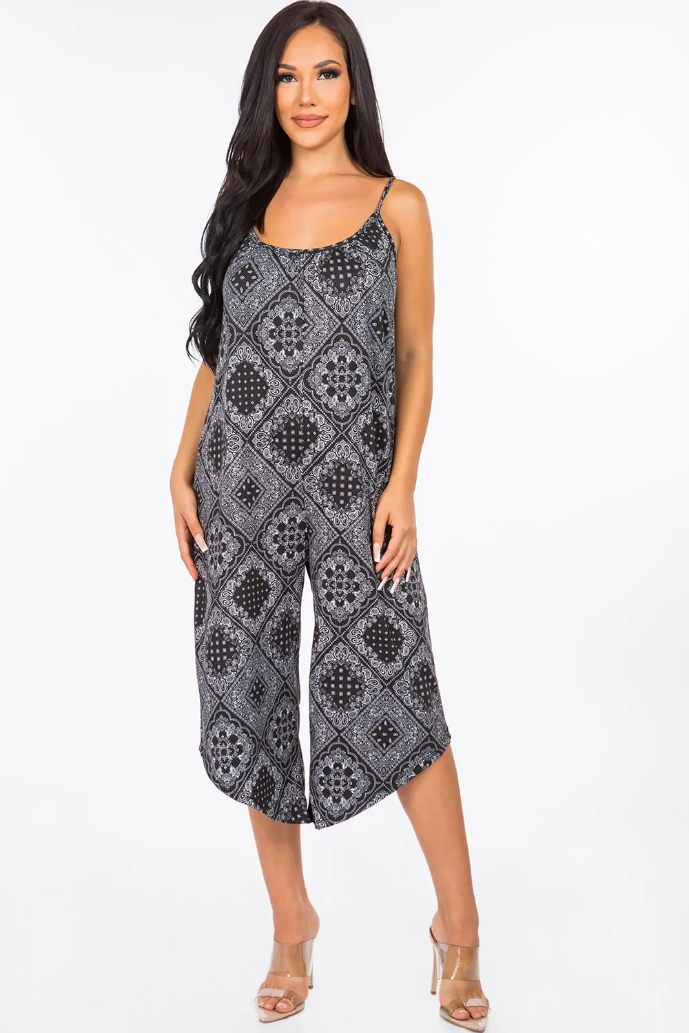 Emilia Bandana Print Jumpsuit