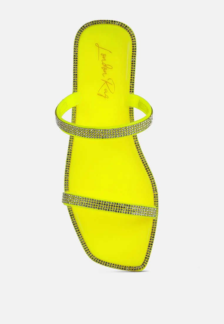 Fenta Diamante Detail Jelly Flats By Ruw
