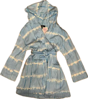 FLOWERS BY ZOE- Bath Robe Blue Lines Tiedye