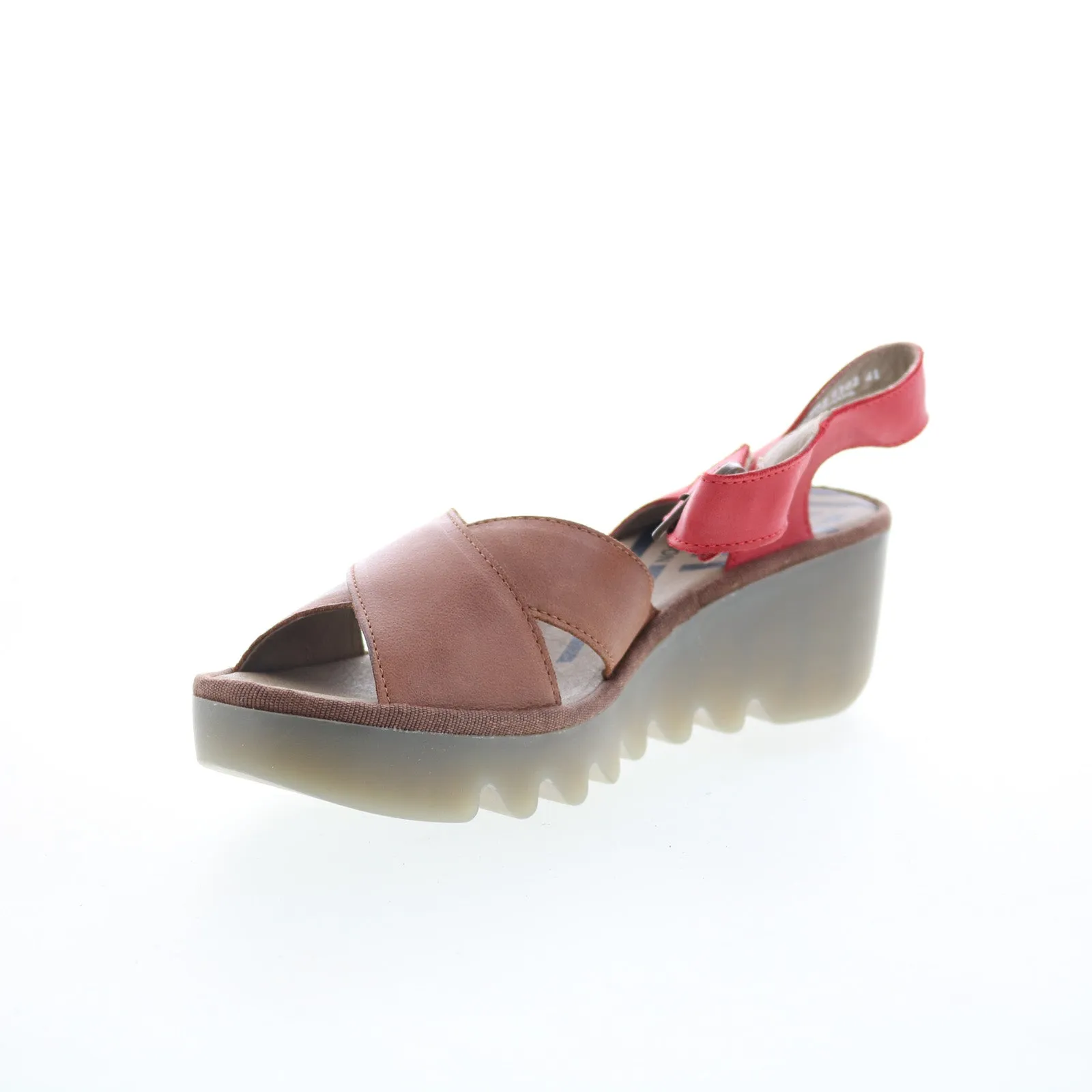 Fly London Bace BACE411FLY-002 Womens Brown Leather Wedges Sandals Shoes
