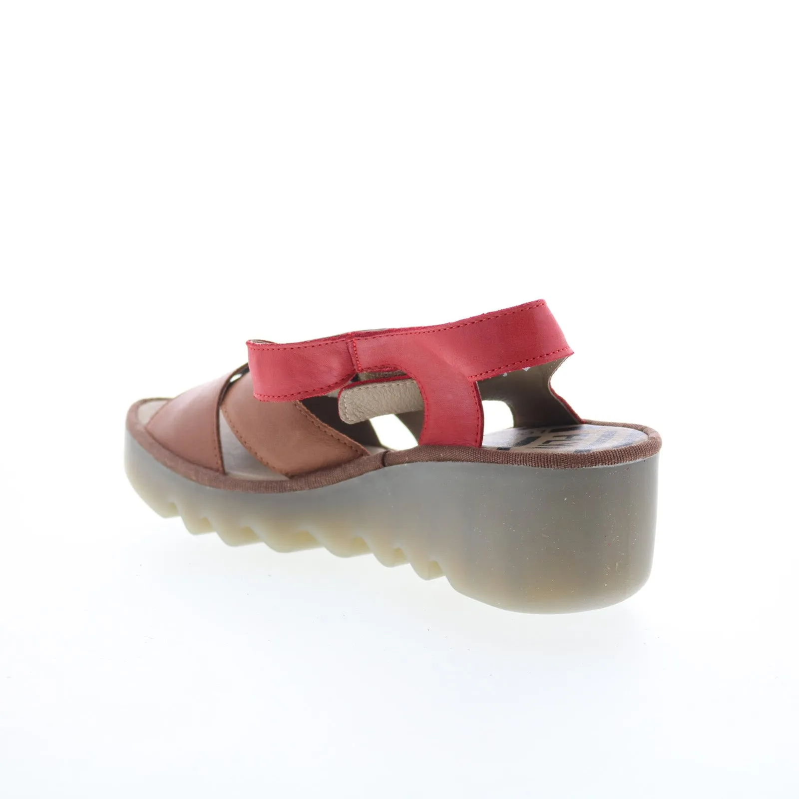 Fly London Bace BACE411FLY-002 Womens Brown Leather Wedges Sandals Shoes