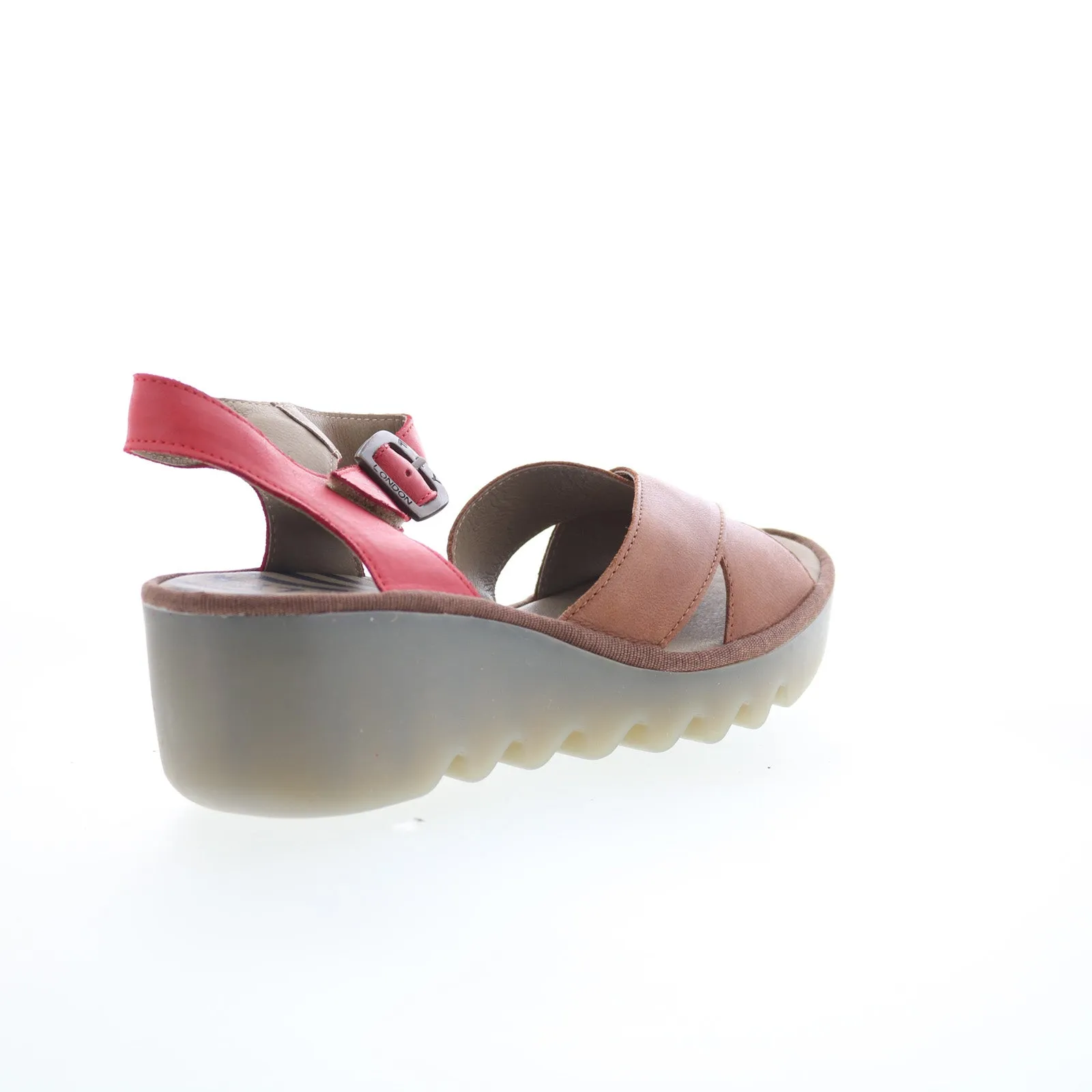 Fly London Bace BACE411FLY-002 Womens Brown Leather Wedges Sandals Shoes