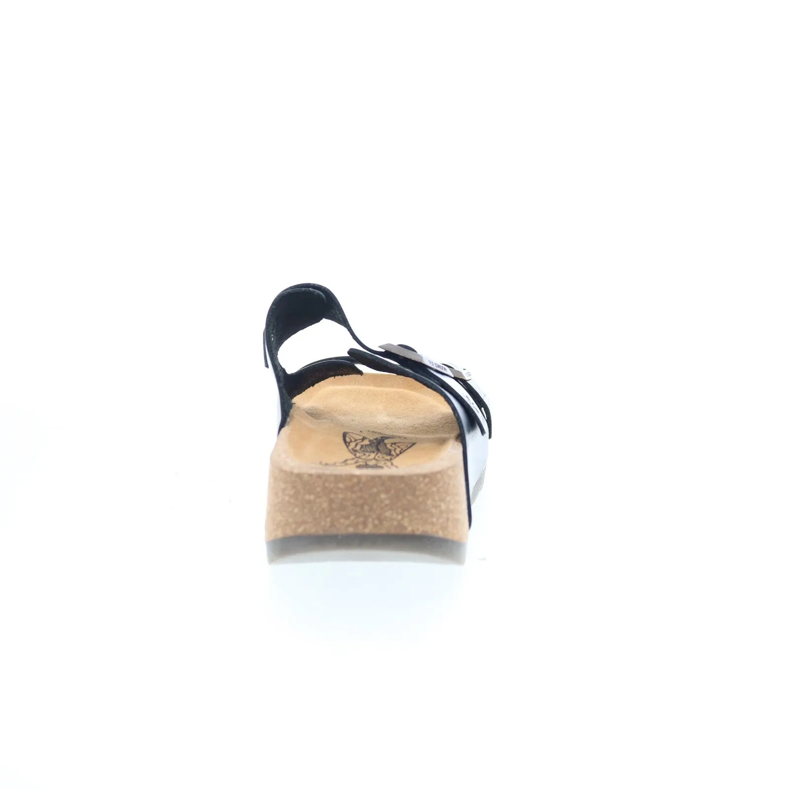 Fly London Caja CAJA721FLY-000 Womens Black Leather Slides Sandals Shoes